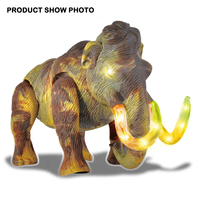 JK TOYS Plastic Battery Operated Mammoth Toy With Music and Lighting Ivory
