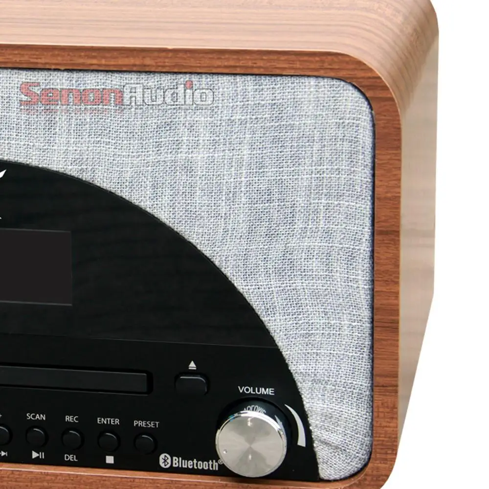 Ретро Деревянный винтажный проигрыватель записей USB с AM и FM