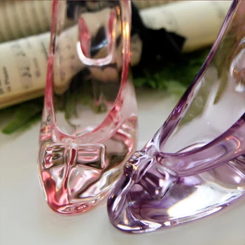 Source High Heel Shoe Trophy Optical Shining Crystal Glass Shoes