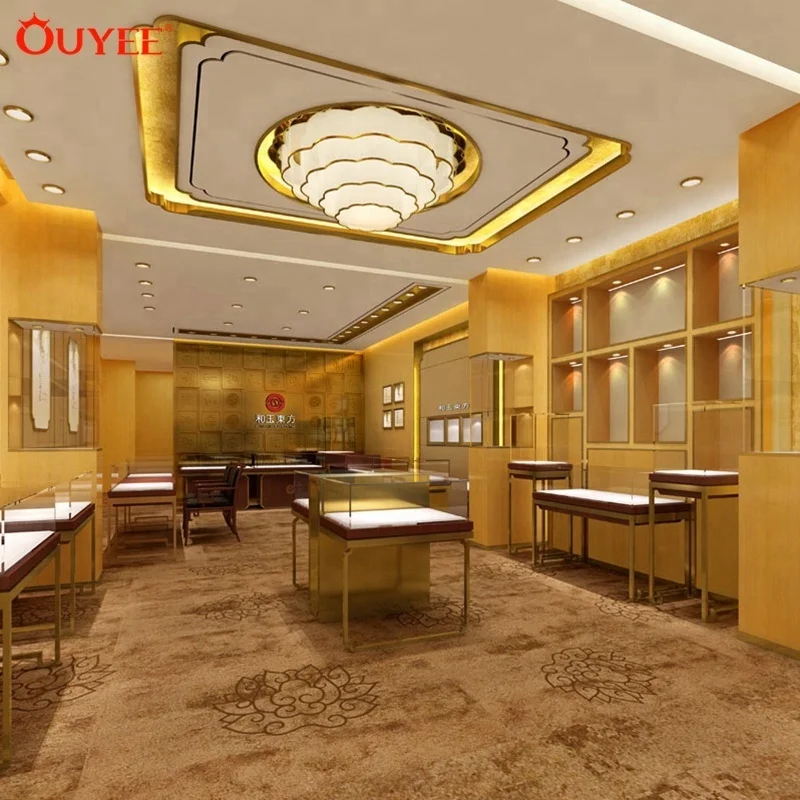Multifunctional Shop Interior Fit Out Display Jewellery Shop Counter Designs for Jewelry Showroom