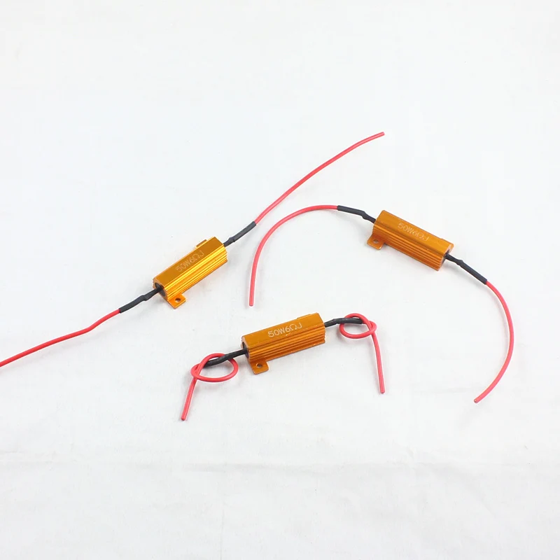 50w 6ohm H7 Led Canbus Decoder H1 H3 H4 H11 9005 9006 880 881 HID LED Headlight Bulb Canbus Warning Canceller LED Load Resistor