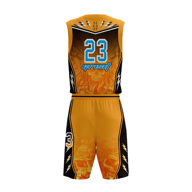 Custom Sublimated Basketball Jersey - Orange Galaxy - Girox Sportswear
