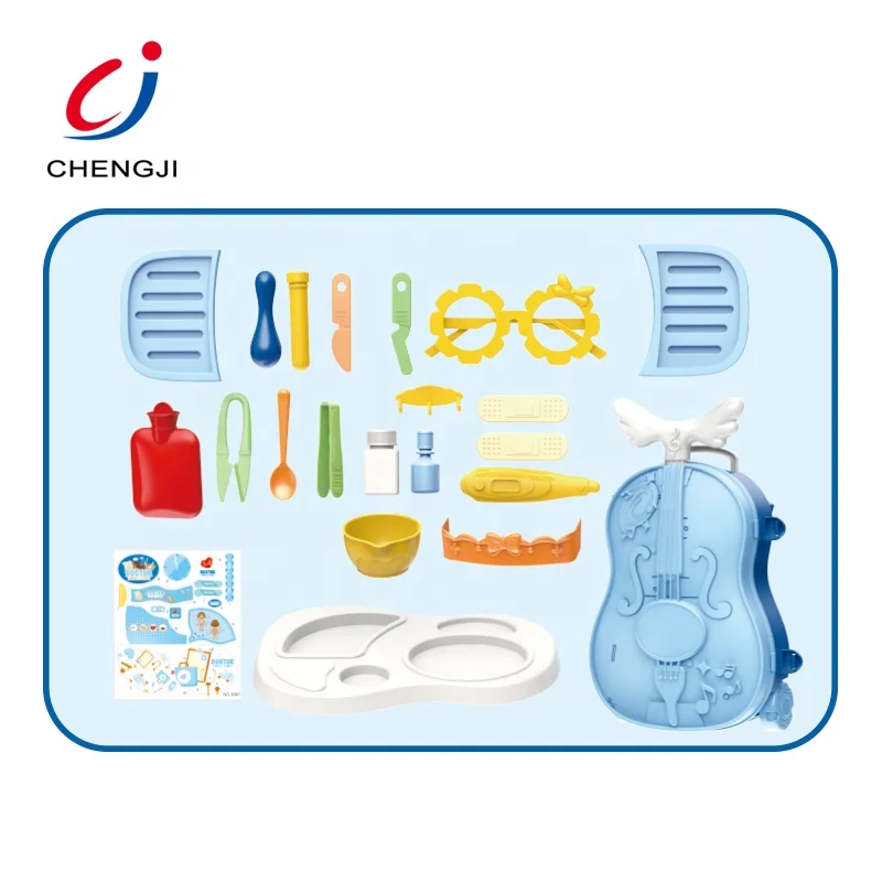 
 Оптовая продажа, дешевый портативный Дошкольный врач, клиника, набор инструментов, игрушечный Медицинский Набор  