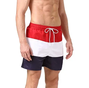 Custom Print Beach Men Short for Hot Weather Stripes Short Pants