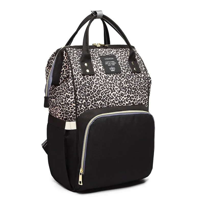 Leopard Print New Design Diaper Backpack Bag Outdoor Large Capacity Baby Diaper Bag