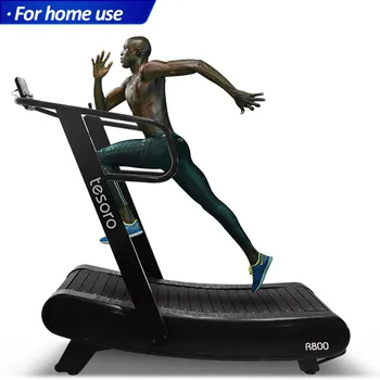 Manufacture fitness non-motorized speed fit woodway treadmill self-generated curve treadmill with resistance