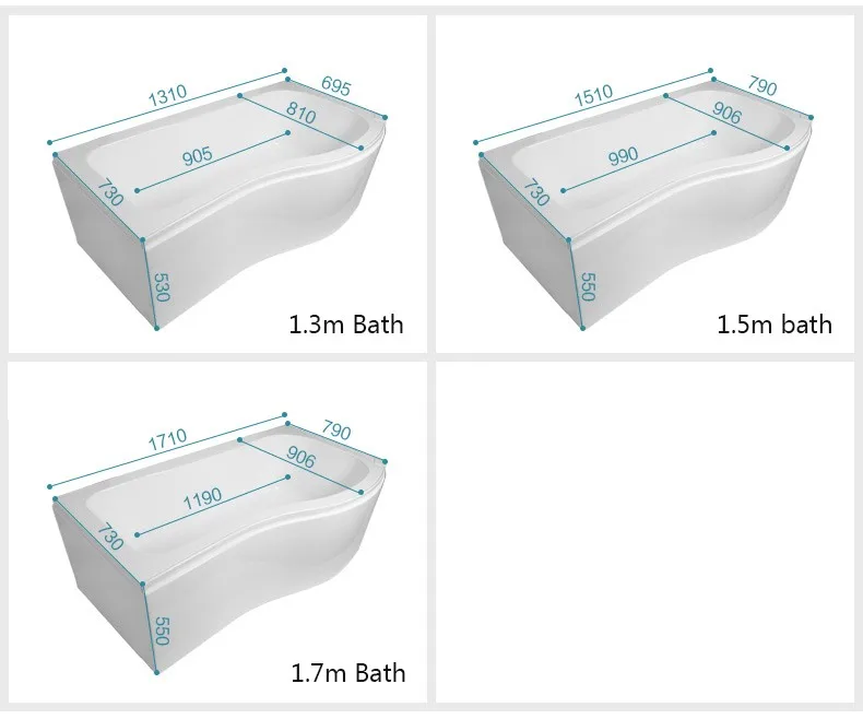 Germany Popular Acrylic P sharp Shower Freestanding Massage Bathtubs with Glass Door CE