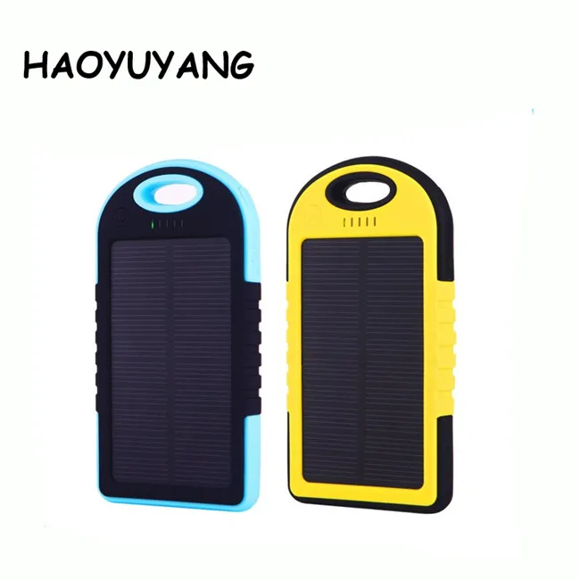Solar Power Bank 5000mAh Solar Power Banks Mobile Power Bank for IPhone8 Charger
