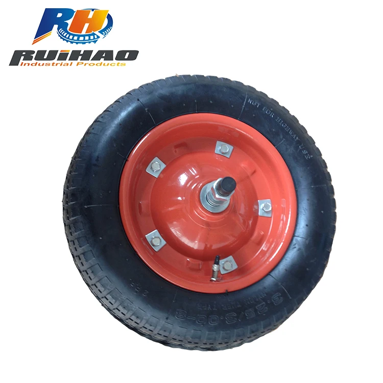 
 Пользовательские 13 дюймов * 3,25-8 пневматические резиновые колеса для ручной тележки  