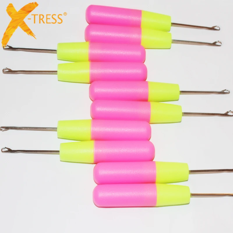 Красочные ручки инструмент косички крючком вязальная игла для изготовления дредов блокировка блокировки волос крючок иглы аксессуары для волос