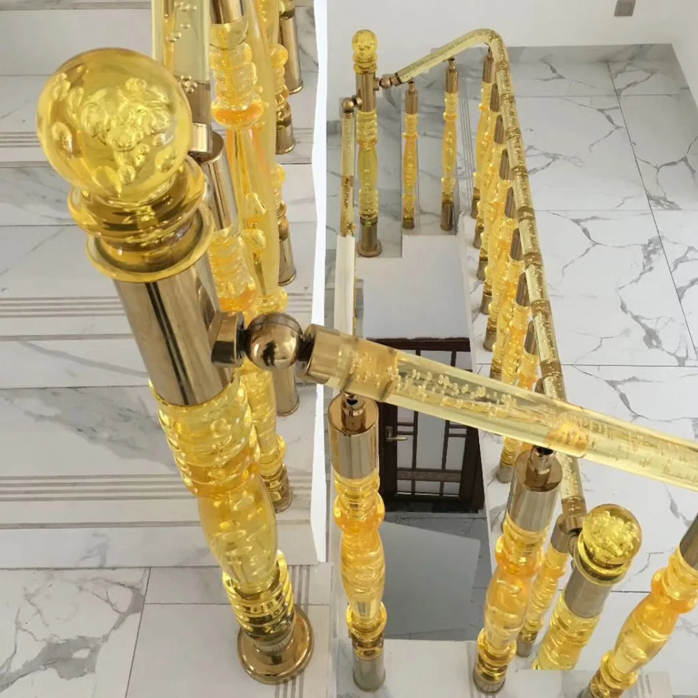 Elegant Crystal Stair Railing - Luxury Handrail Solutions