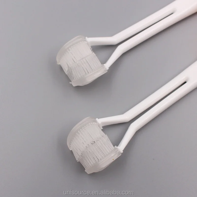 High Quality Pet Toothbrush Two Heads 360 Deep Cleaning Sided Bristles Manual Toothbrush With Soft Bristle