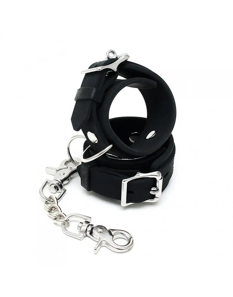 Pure Silicone Wrists And Ankle Cuffs Restraint Products For Bondage Sex