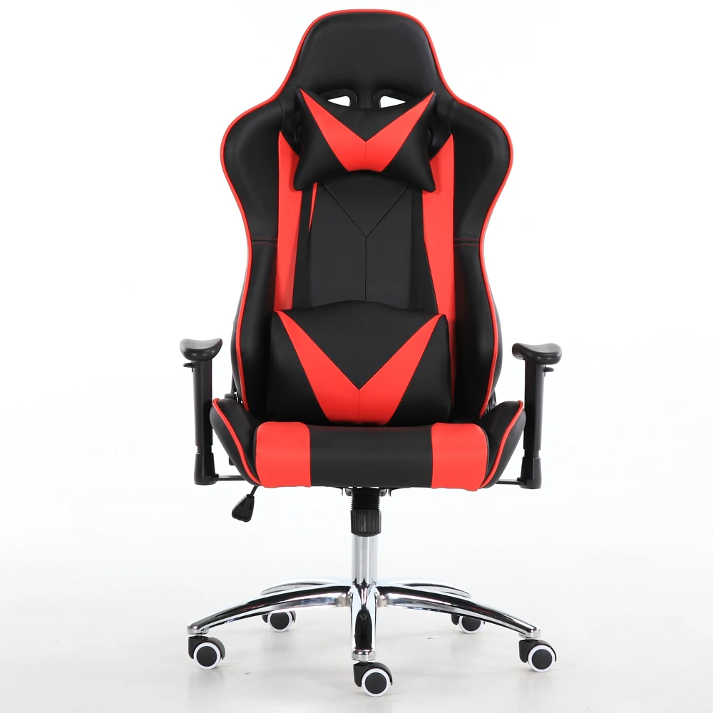 Racing Car Style Gaming Chair With Thick Padded Bucket Seat And Flip Up Armrest For Home