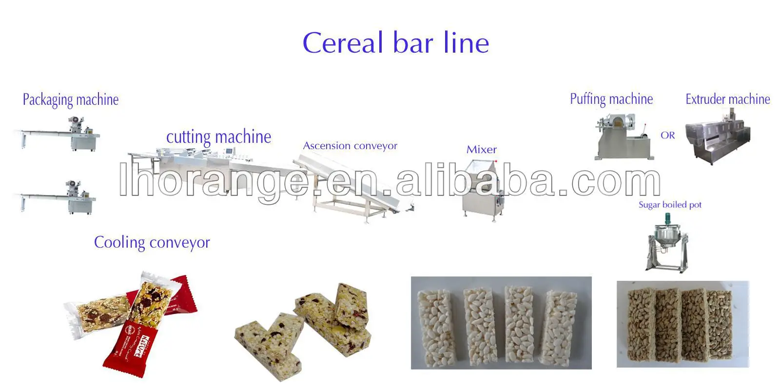 Сертифицированная CE линия по производству батончиков для снэков, машина для производства хлопьев и белков