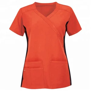 Hospital Uniform Scrub Scrubs Woman Top Suit Designs Unisex for Men Orange Scrubs