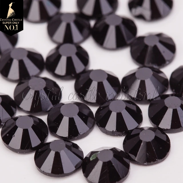 1440Pcs Black Crystal Rhinestones,Glass Flatback Rhinestones Gemstones Mini  for Nail Face Makeup Art Crafts Clothes Decoration - (SS8,2.4mm,Black)  SS8/1440Pcs Black