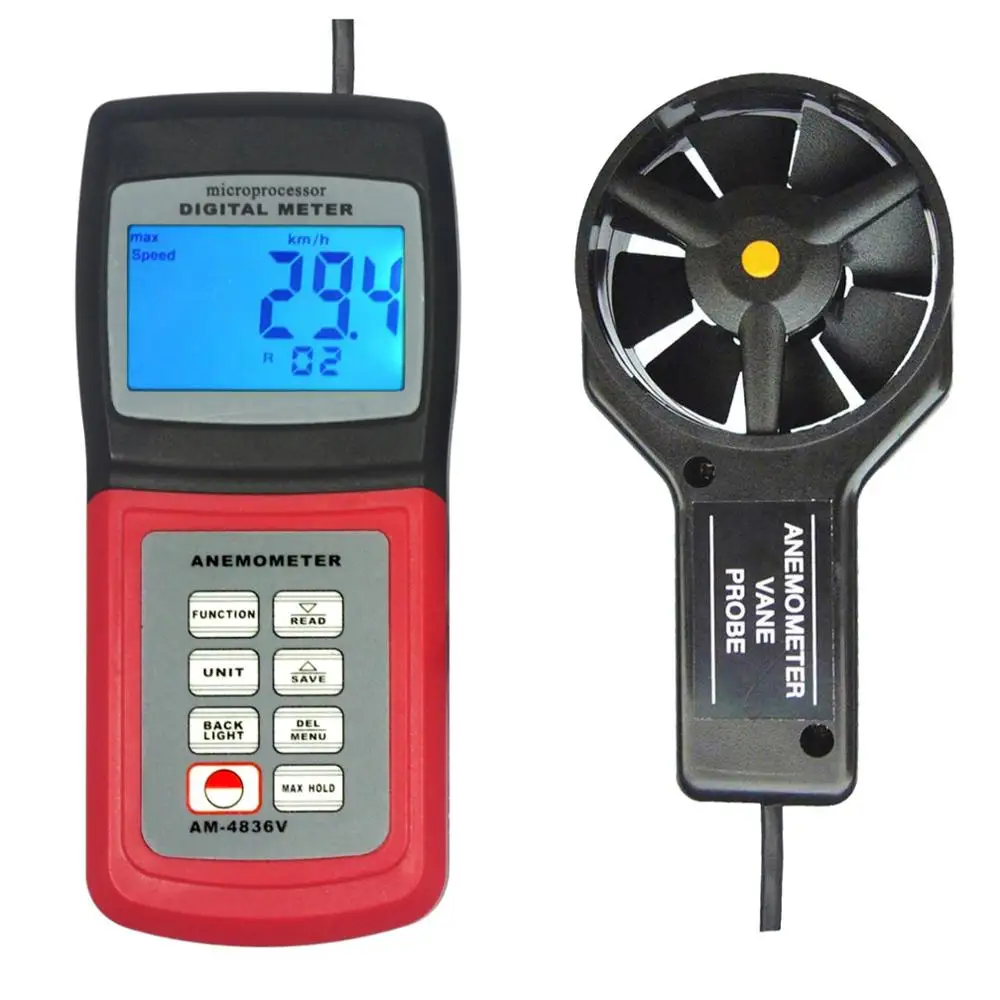 digital wind vane anemometer wind speed measuring device am-4836