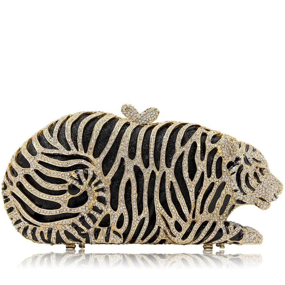 Selling Crystal Tiger Clutch