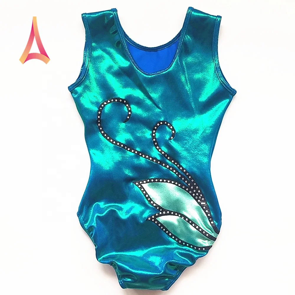 nnteen Deep Royal Color Gymnastics Leotards for Girls - Nnteen