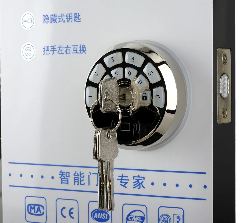 Безопасный Беспроводной замок для домашней безопасности с Wi-Fi, шлюз, блокировка клавиатуры, QR-код, умная цифровая дверная ручка, замок