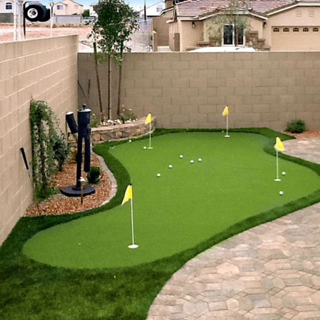 Chinese Golden  Golf Putter Putting Green Artificial Turf