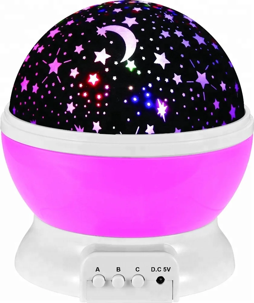 Factory Price USB Battery Powered LED Decoration Night Light Projection Lamp Moon Star Night Sky Star Projector