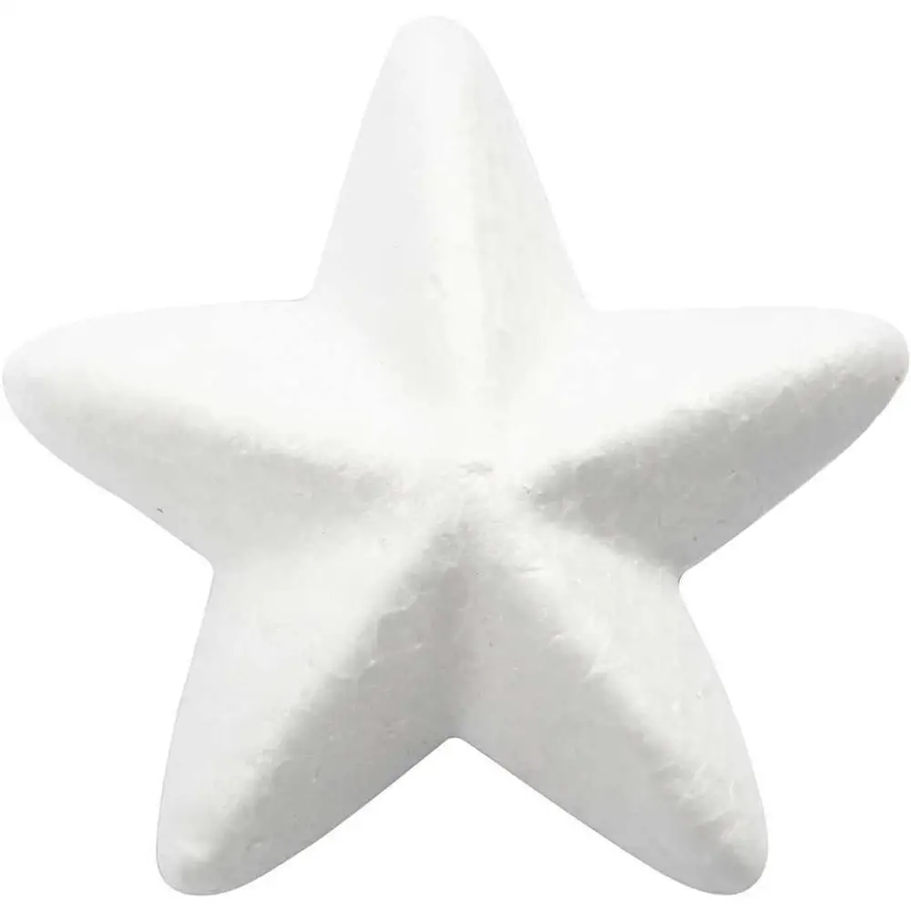 Smooth Wholesale Virgin EPS Polystyrene Figure Shape Star 6cm Foam Ornaments Diy Styrofoam Craft Party Decoration