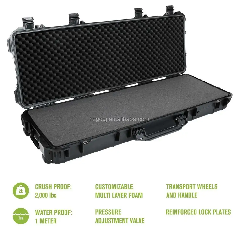 Outdoor Waterproof Wheeled Large Long Hunting Plastic Tool Box Compound Bow Hard Case