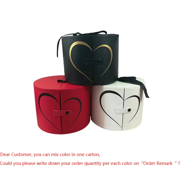 Новый стиль высококачественные круглые подарочные коробки для упаковки цветов на День святого Валентина