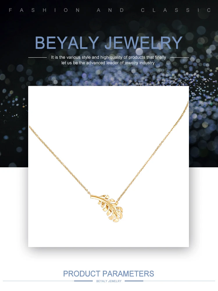 Design Cheap Leaf Gold Necklace Designs 