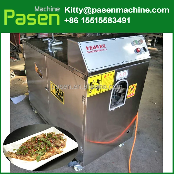 Carp Trout Fish Scaling Cleaning Machine Sardine Fish Gutting Killing Machine