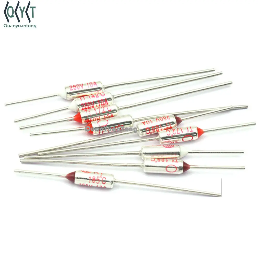 Temperature Thermal Fuse 10A 250V RY-142°/155°/172°/185°/192°/216°/240° Degree