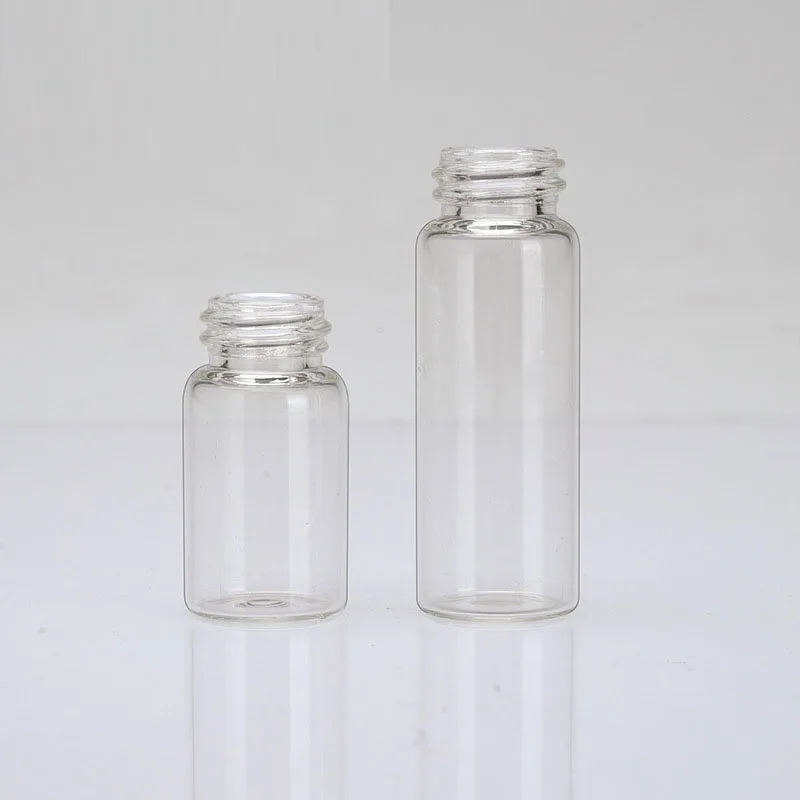 1ml 2ml 3ml 5ml clear Small Essence Glass Packing Bottle Vials with Black Plastic Screw Cap for Sample test