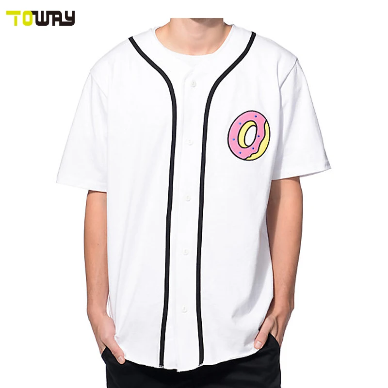 blank button up baseball jersey