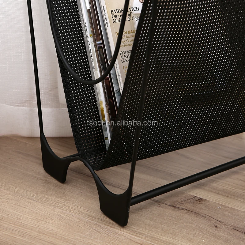 magazine holder metal wire tabloid bronze