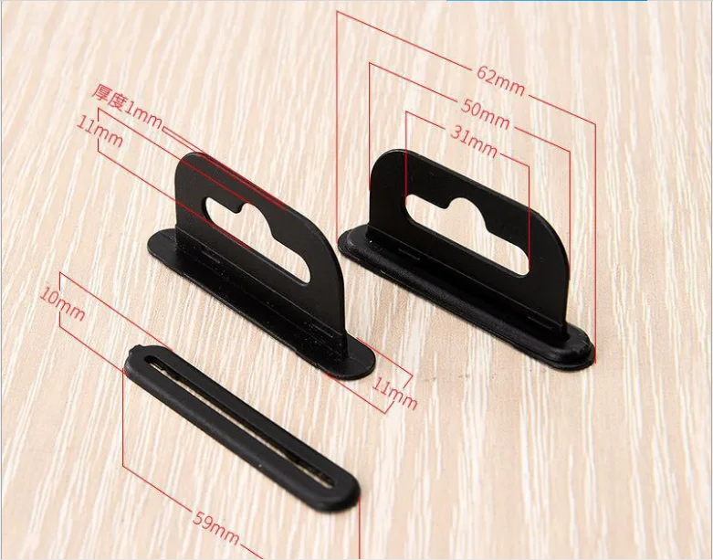 Горячие продажи пластиковые черные евро повесить крючки для упаковочная коробка