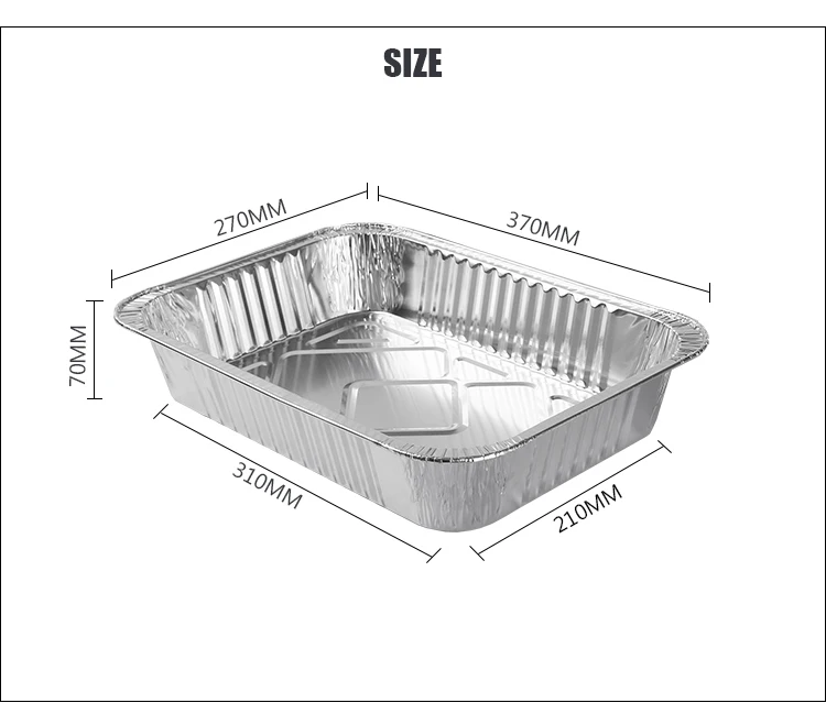 Aluminium Foil Catering Trays + Lids Medium 7000cc - Shine