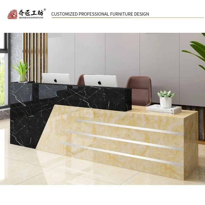 High End European Style Front Desk Reception Marble Reception Desk Office