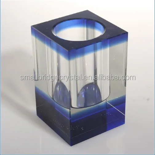 cheap glass Laser engraving crystal penholder