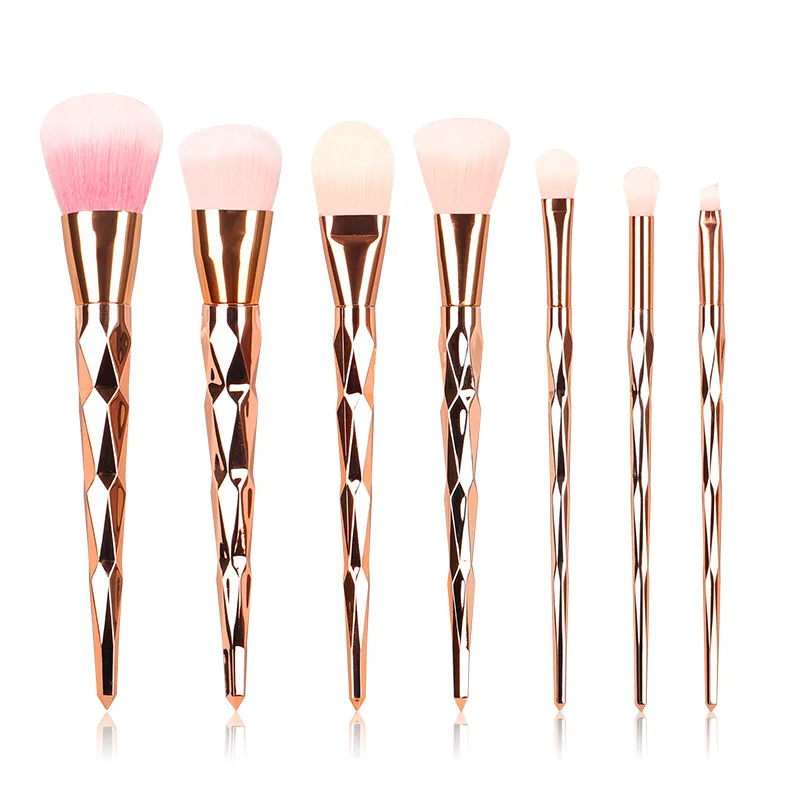 
New Design Rainbow Color Unicorn Shiny Makeup Brushes 