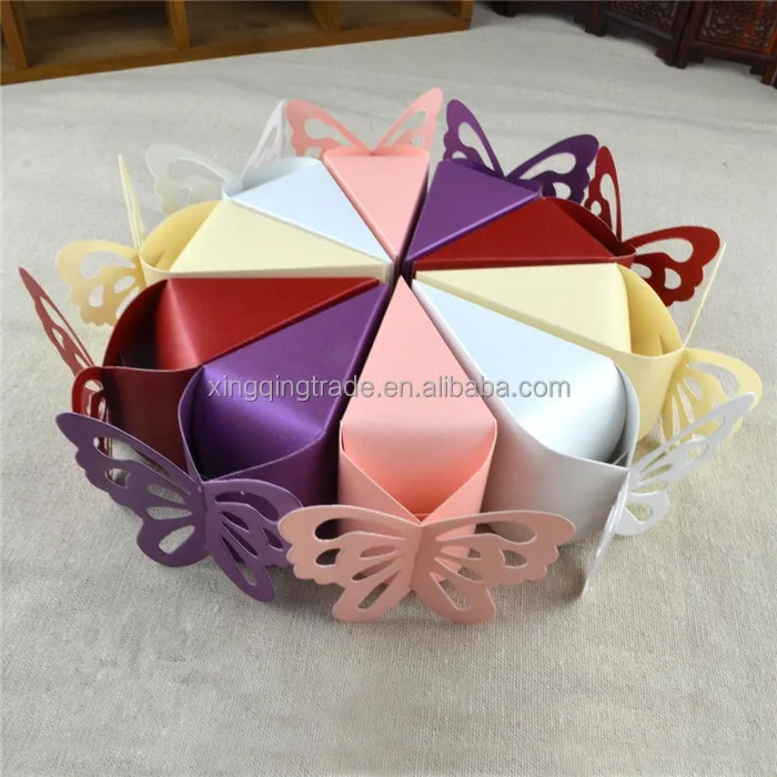 25 PCS Laser Cut Butterfly Candy Box with Ribbon Favour Boxes Sweets Love Chocolates Sweet Bags Small Gift Boxes for Baby Shower Girl Boy Birthday Party Mother to be Party Baptism Party Favours 