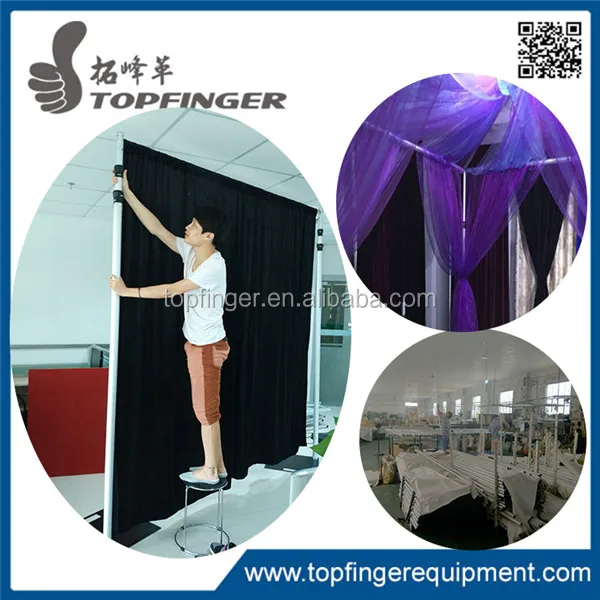 Самое лучшее обслуживание алюминиевый выдвижная труба пелерина стенд с драпировкой