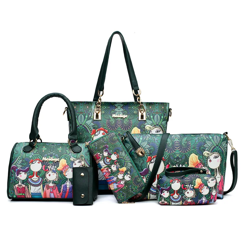 6 Potong Tas Tangan Wanita Motif Kulit Pu Tas Tangan Wanita Set Isi 6 Potong Dengan Ritsleting Obral Besar Gaya Baru Buy Kualitas Tinggi Wanita Tas Set Tas Wanita Tas Wanita Tas Wanita Grosir