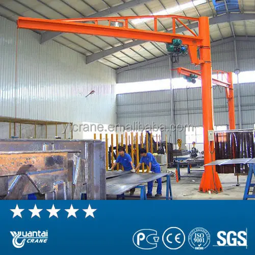 360 Degree Rotating Floor Mounted Pillar Hoist Small Jib Crane