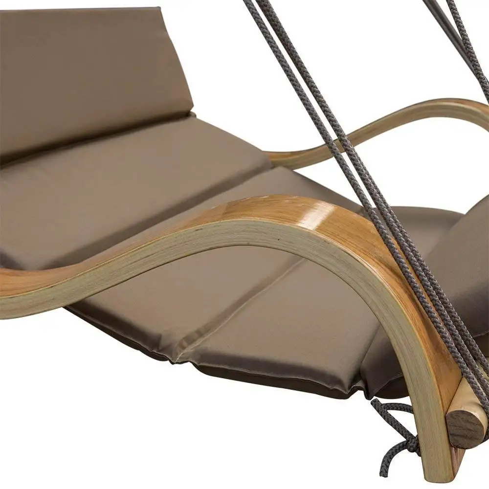 Danlong Deluxe большой деревянный гамак с дугой стул Природа Белый Сад Открытый Крытый Подвесной деревянной рамкой
