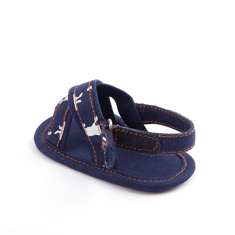 Wholesale cheap canvas flat soft summer toddler sandals newborn baby shoes