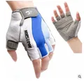 Riding gloves super pad shorts bike movement blue and white half finger gloves