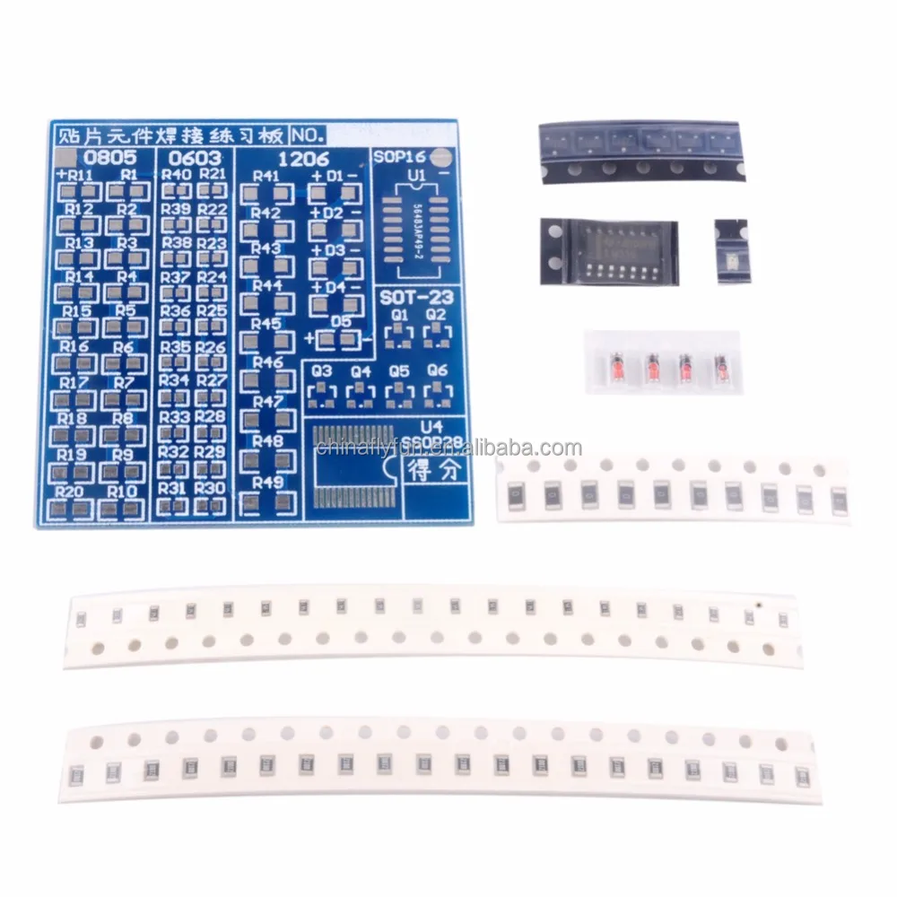 DIY Kit SMT SMD Electronic Component Welded Welding Practice Training Board 