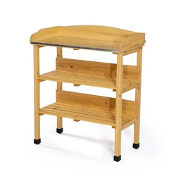 Уличное украшение для сада, деревянный стол для горшков, скамейка для горшков